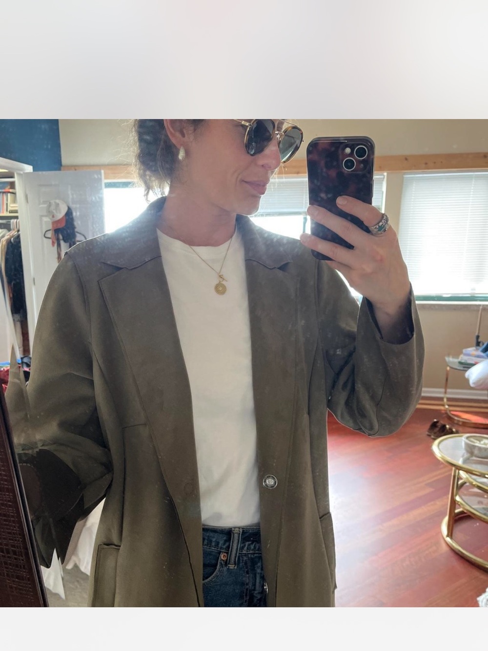 Carolina Belle Olive Green Blazer Jacket 1x